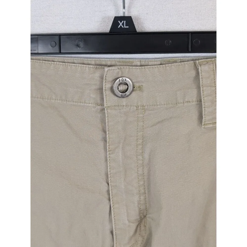 Fox Racing Cargo Shorts Tan/Beige Men's Size 36